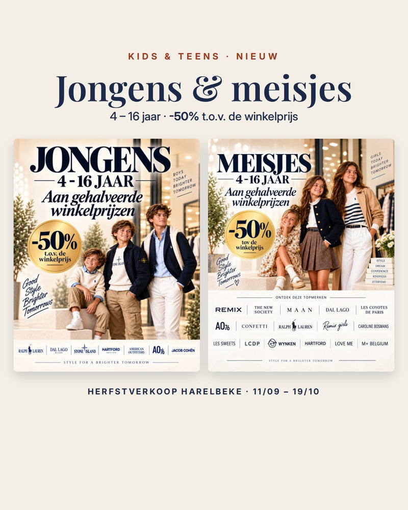 Kids & Teens – jongens & meisjes – Herfstverkoop Harelbeke