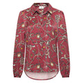 HV Society blouse bordeaux met kettingprint en ballonmouwen voor dames