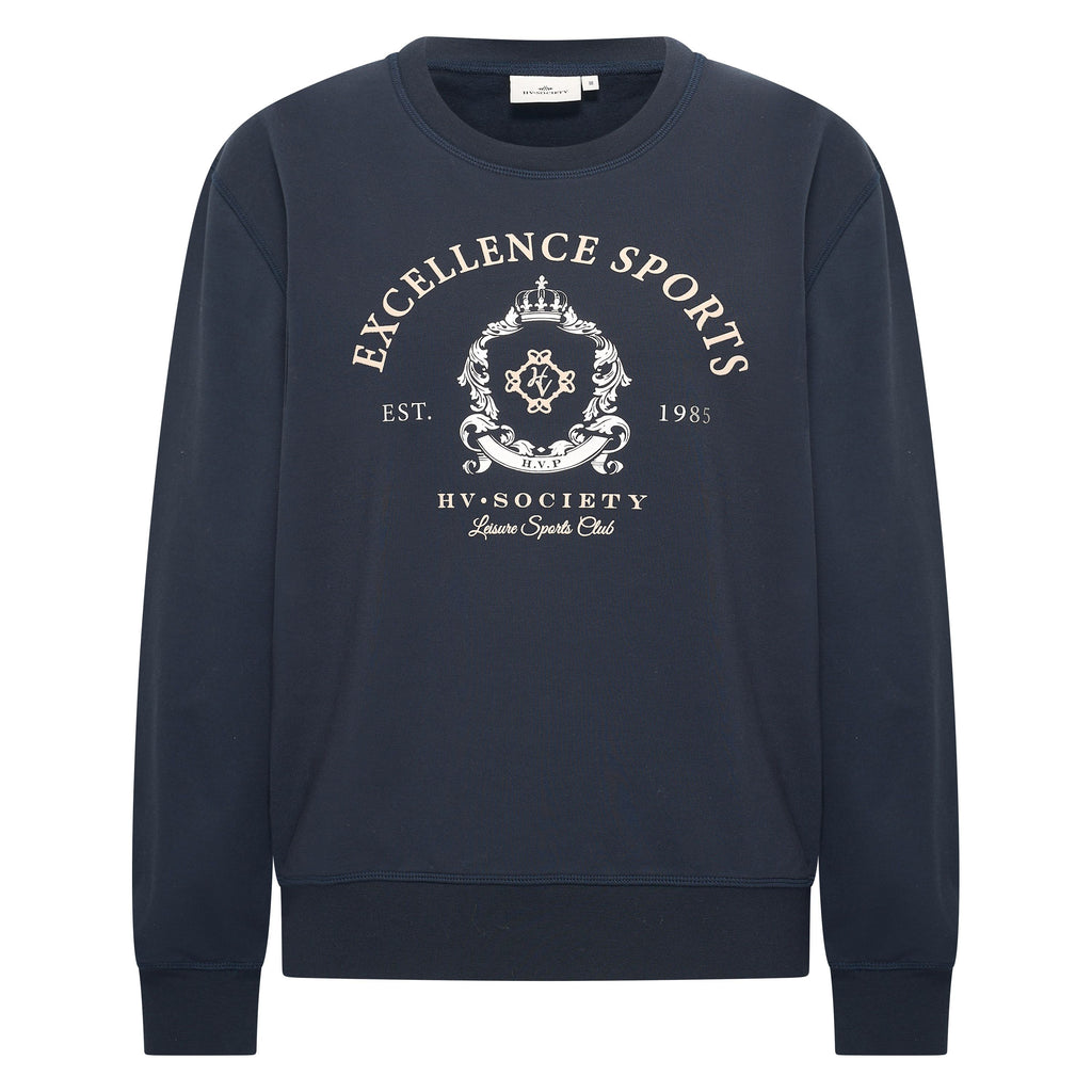 HV Society trui donkerblauw met wapenprint Excellence Sports voor dames