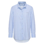 HV Society blouse lichtblauw met fijne witte strepen voor dames