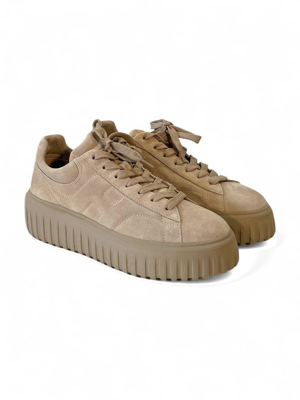 Hogan sneakers beige pour dames