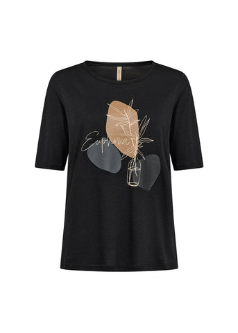 Soya Concept - T-Shirt - Zwart