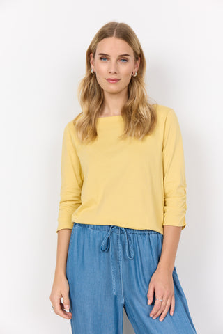 Soya Concept - T-Shirt - Geel