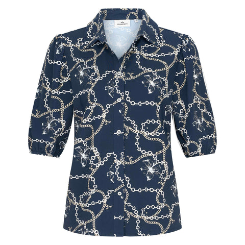 Hv Society - Blouses - Navy Aop