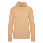 HV Society trui camel met col en ruitstructuur voor dames