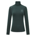 HV Society top donkergroen met col en logoprint voor dames