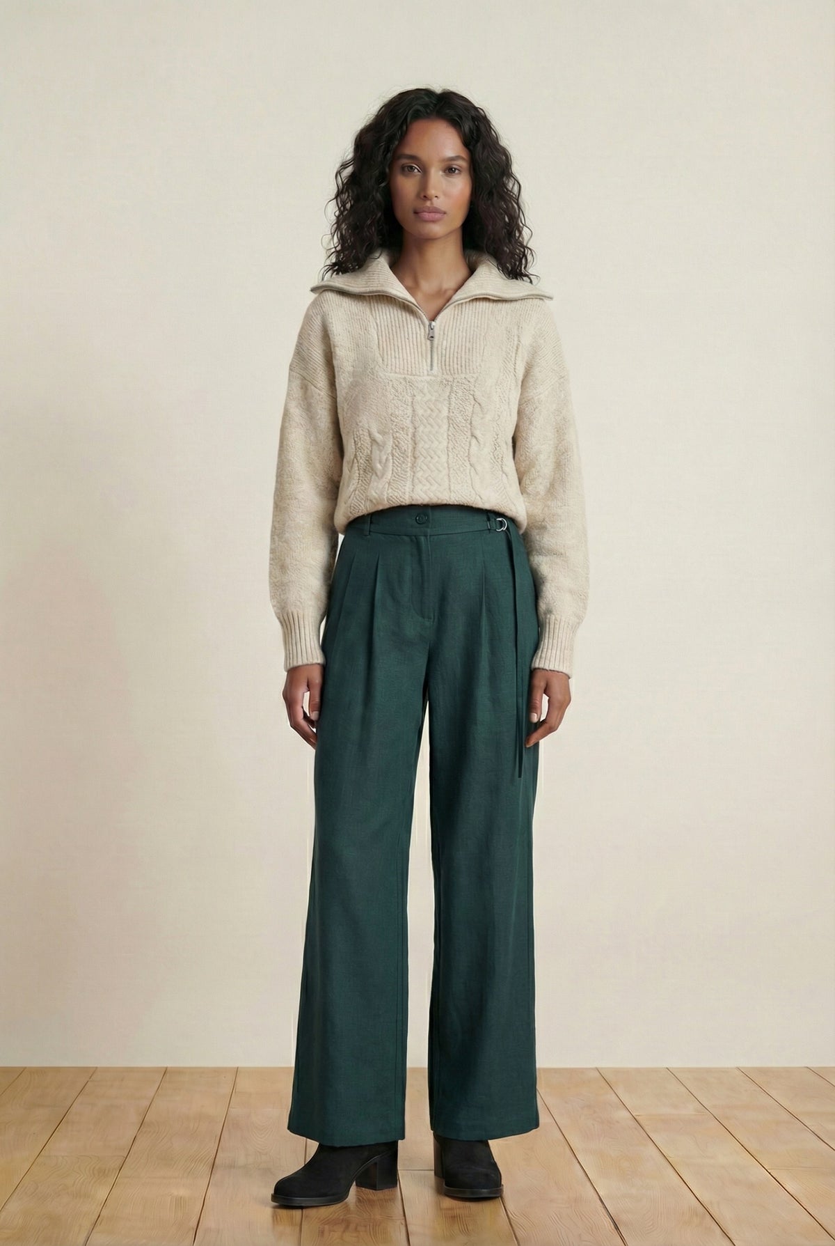 La Fée Maraboutée broek groen voor dames