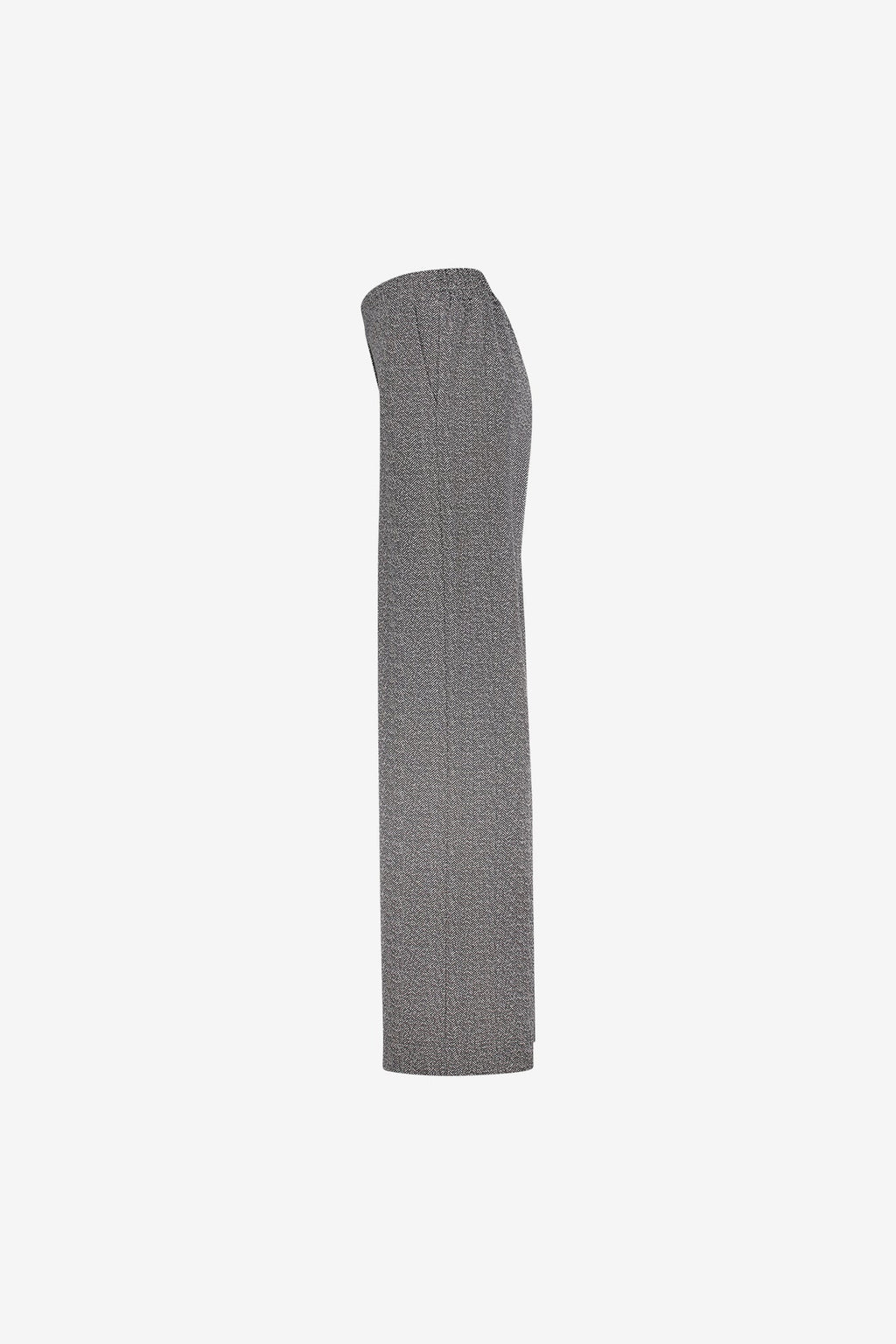 Geisha gemêleerde pantalon met elastische taille in black/off-white
