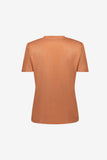 Geisha T-shirt met foil print in camel