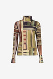 Geisha turtleneck top bruin 2
