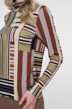 Geisha turtleneck top bruin 3