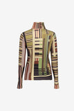 Geisha turtleneck top bruin 4