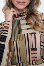 Geisha turtleneck top bruin 5