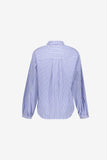 Geisha gestreepte blouse met lange mouwen in white/blue/red