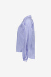 Geisha gestreepte blouse met lange mouwen in white/blue/red