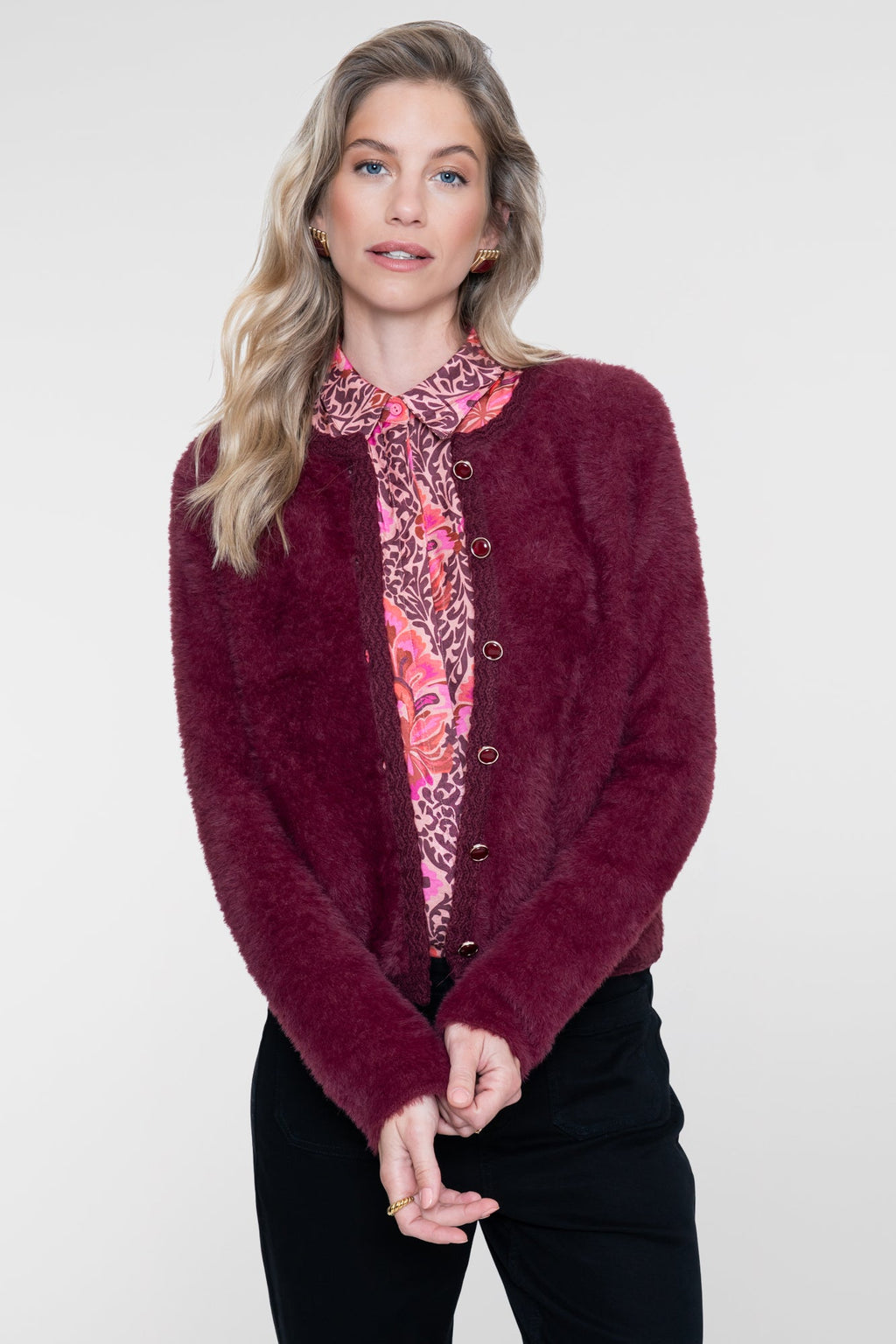 Geisha vest bordeaux 6