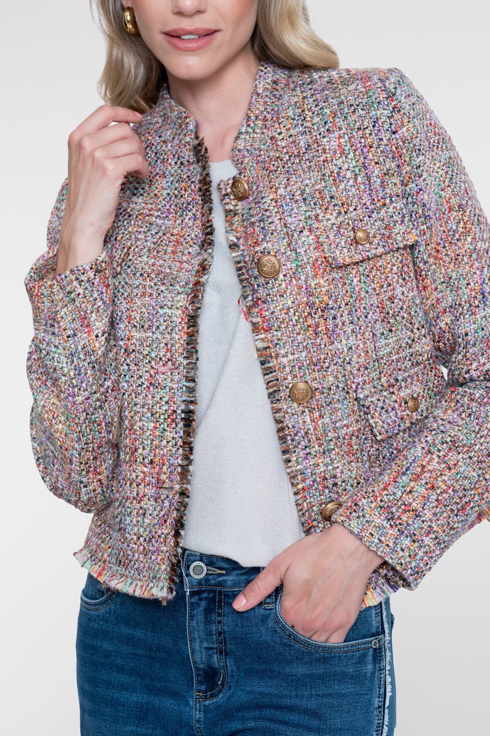 Geisha boucle jasje multicolor 5
