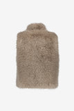 Geisha fur gilet greige 4