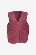 Geisha teddy gilet framboos 2