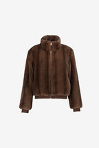 Geisha faux fur jas bruin 2