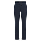 HV Society broek donkerblauw met trekkoord en gestreepte elastische taille voor dames
