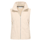 HV Society bodywarmer ecru met reliëfpatroon en teddy voering voor dames