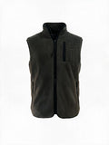 Antwrp gilet sans manches vert foncé à texture duveteuse pour homme