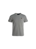 Antwrp T-shirt lichtgrijs met geborduurd logo en omgeslagen mouwen voor heren