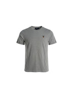 Antwrp T-shirt lichtgrijs met geborduurd logo en omgeslagen mouwen voor heren