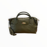 Brands Only Webshop Baldinini handtas in groen leder met goudkleurig logo en decoratieve kwast