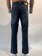 Billionaire jeans blauw met rechte pijpen en logoplaatje voor heren