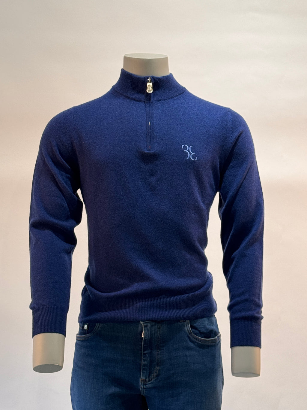 Billionaire - Trui met halve rits - Blauw