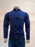 Billionaire - Trui met halve rits - Blauw