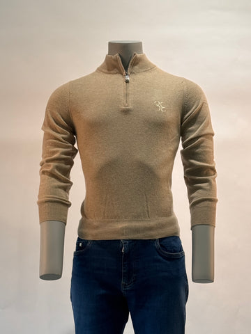 Billionaire - Trui met halve rits - Beige