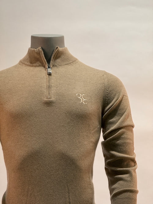 Billionaire - Trui met halve rits - Beige