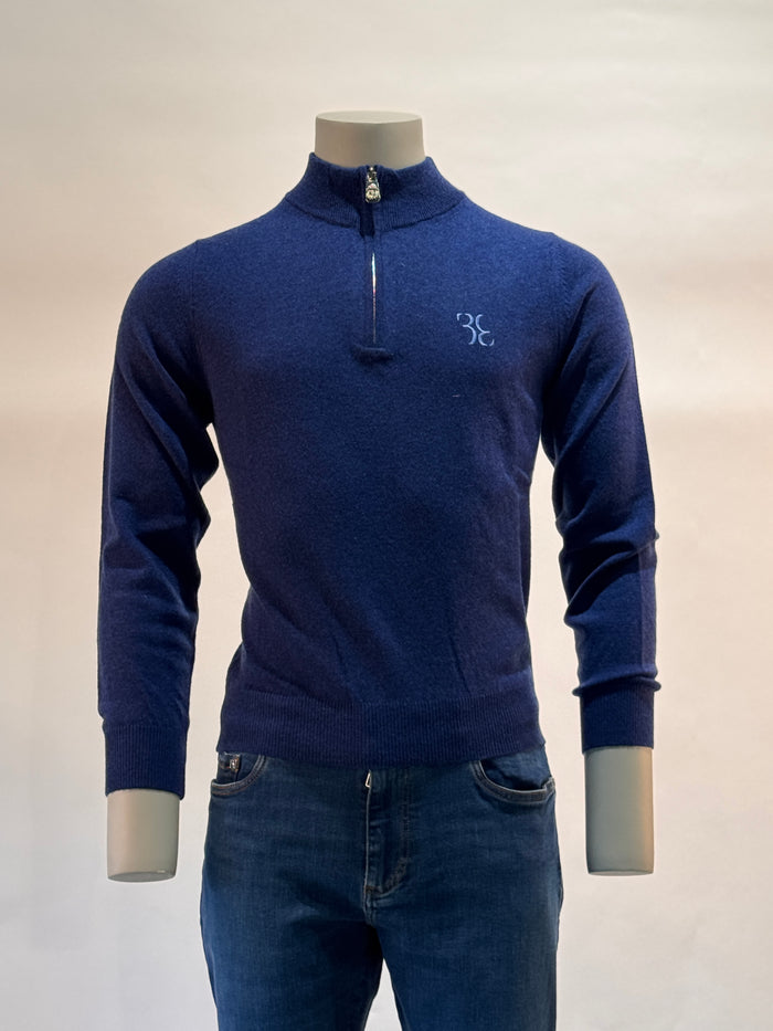 Billionaire - Trui met halve rits - Blauw