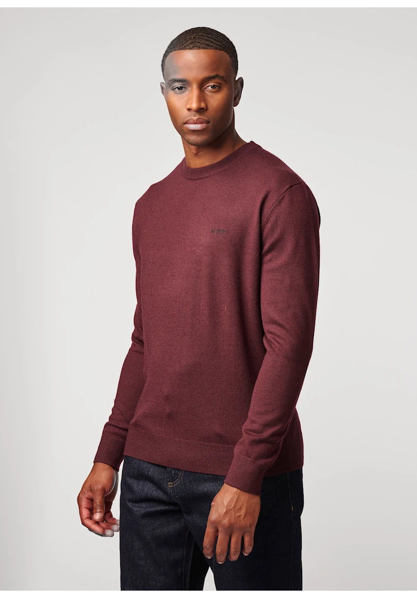 Antwrp Merino Crewneck Bordeaux - detail 2