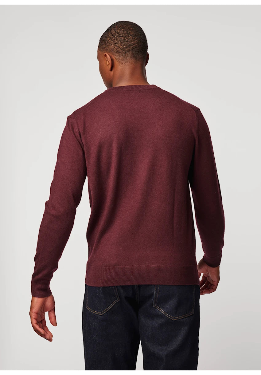 Antwrp Merino Crewneck Bordeaux - detail 3