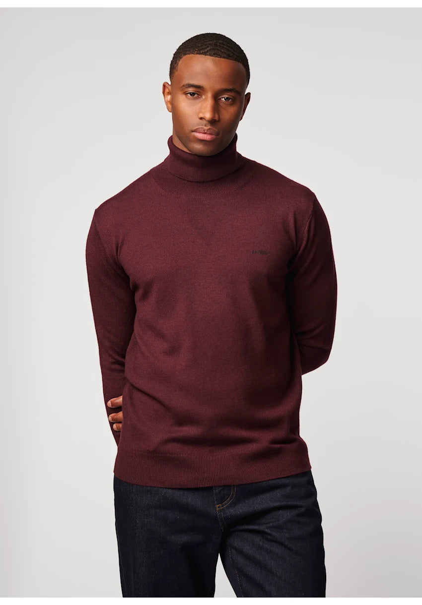 Antwrp Merino Turtleneck Bordeaux - detail 1