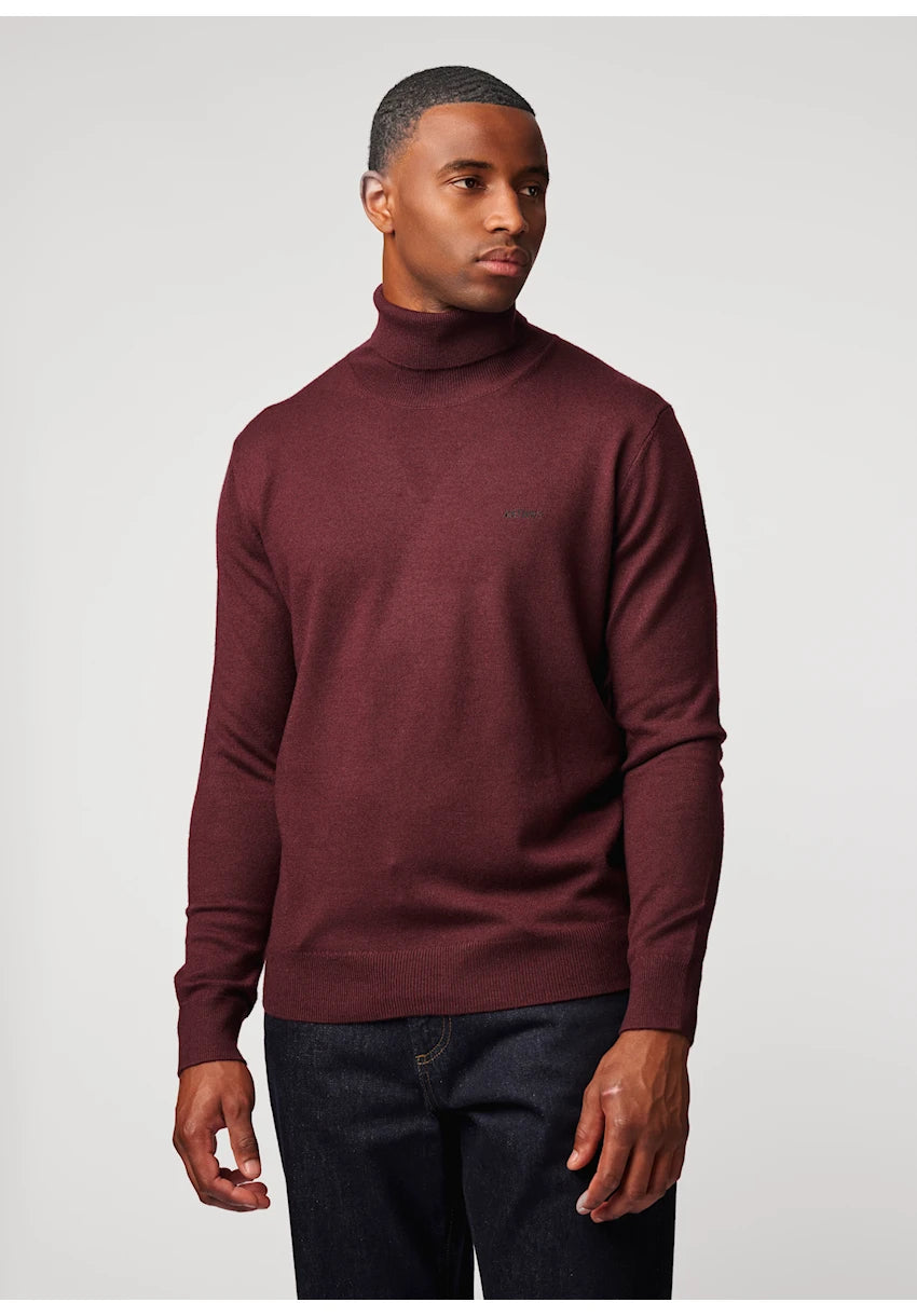 Antwrp Merino Turtleneck Bordeaux - detail 2