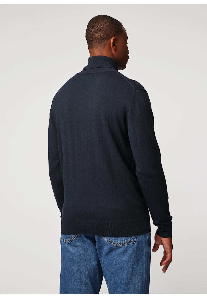 Antwrp Merino Turtleneck Ink Blue - detail 3