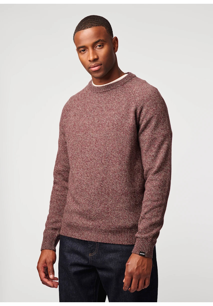Antwrp Mouline Crewneck Knit Bordeaux - detail 1