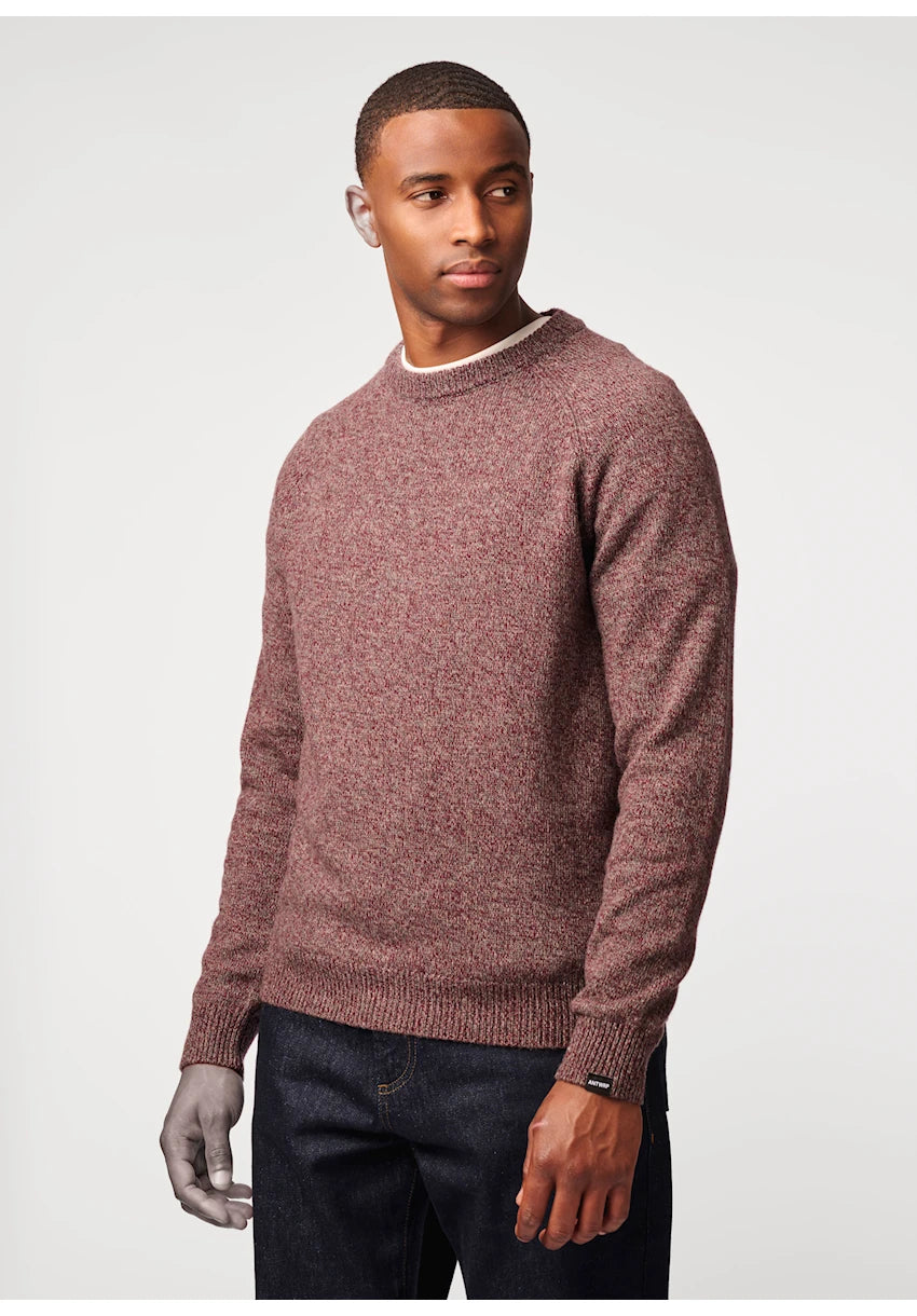 Antwrp Mouline Crewneck Knit Bordeaux - detail 2