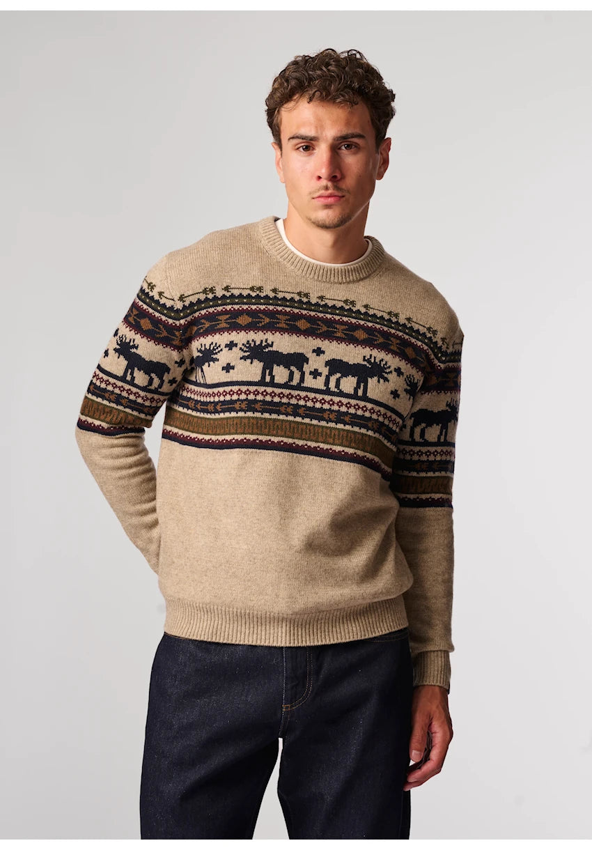 Antwrp Jacquard Merino Knit Clay - detail 2