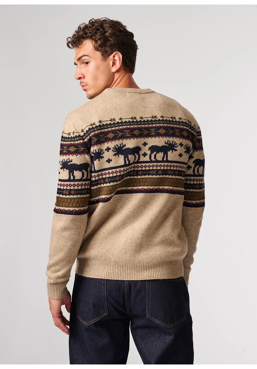 Antwrp Jacquard Merino Knit Clay - detail 3