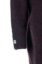 BSB robe bordeaux avec col épaules dénudées et bouton bijou pour femme