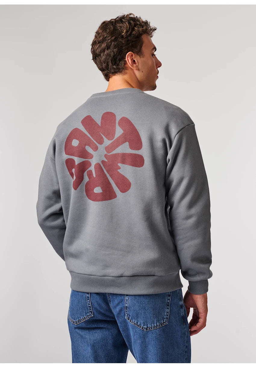 Antwrp Circle Backprint Sweat Blauwgrijs - detail 1