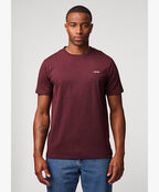 Antwrp T-shirt bordeaux met klein geborduurd logo voor heren