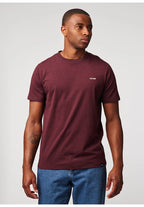 Antwrp T-shirt bordeaux met klein geborduurd logo voor heren