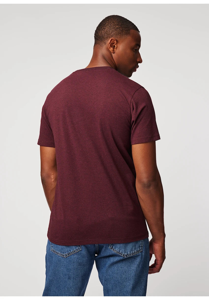 Antwrp T-shirt bordeaux met klein geborduurd logo voor heren